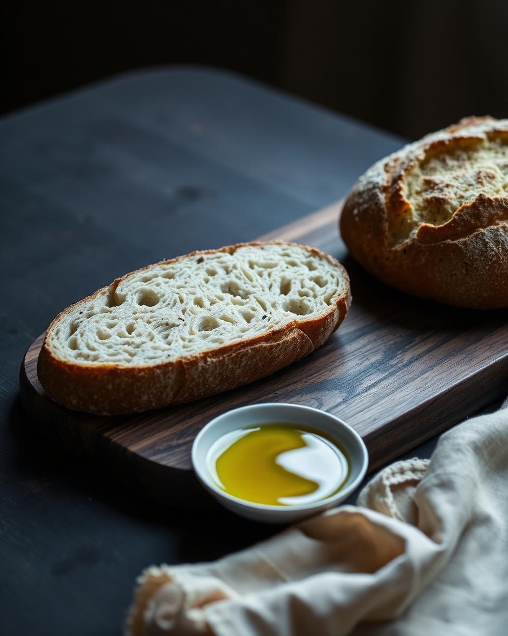 Sourdough loaf with estate olive oil